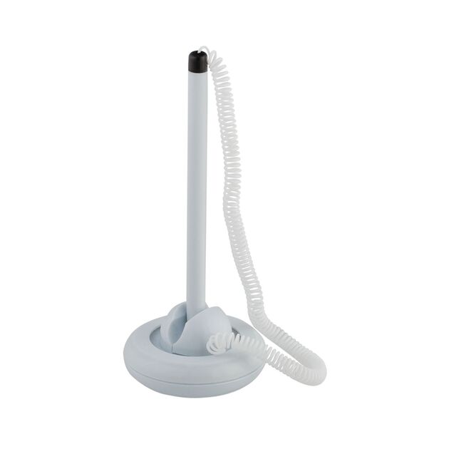 Ручка кулькова на підставці WHITE DeskPen, L2U, 0,7 мм, пласт.корпус, сині чорнила  0.7 (Im-off), фото  | SNABZHENIE.com.ua