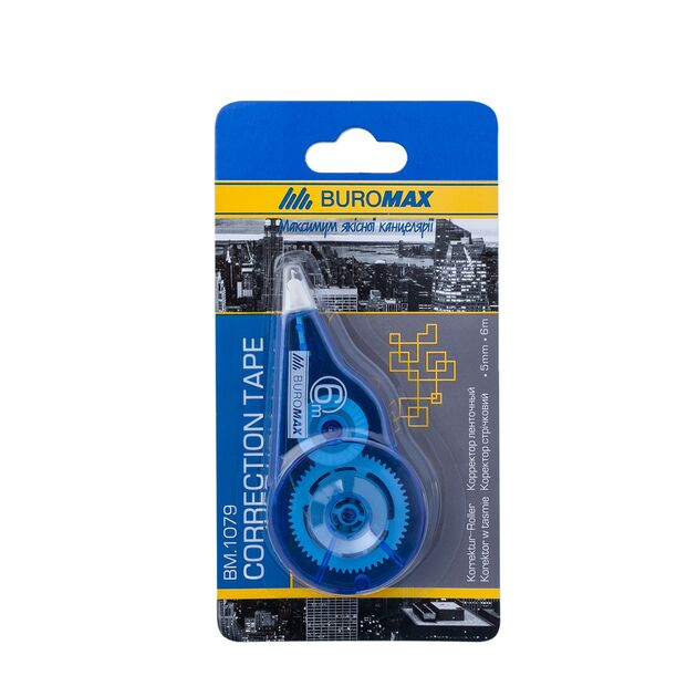 Коректор стрічковий, карт.блістер з європідвісом  5 мм х 6 м (BM.1079), фото  | SNABZHENIE.com.ua