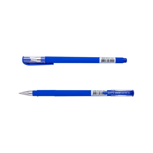 Ручка гелева FOCUS, RUBBER TOUCH, синя  0.5 (BM.8331-01), фото  | SNABZHENIE.com.ua