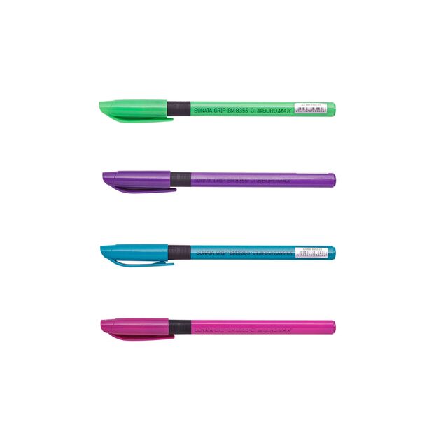 Ручка масляна  0,5 мм, тригр. корпус, сині чорнила  0.5 (BM.8355-01), фото  | SNABZHENIE.com.ua