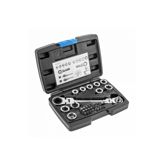 Накидний ключ з тріскачками та шарніром  8 - 19 (HT1R491), фото  | SNABZHENIE.com.ua