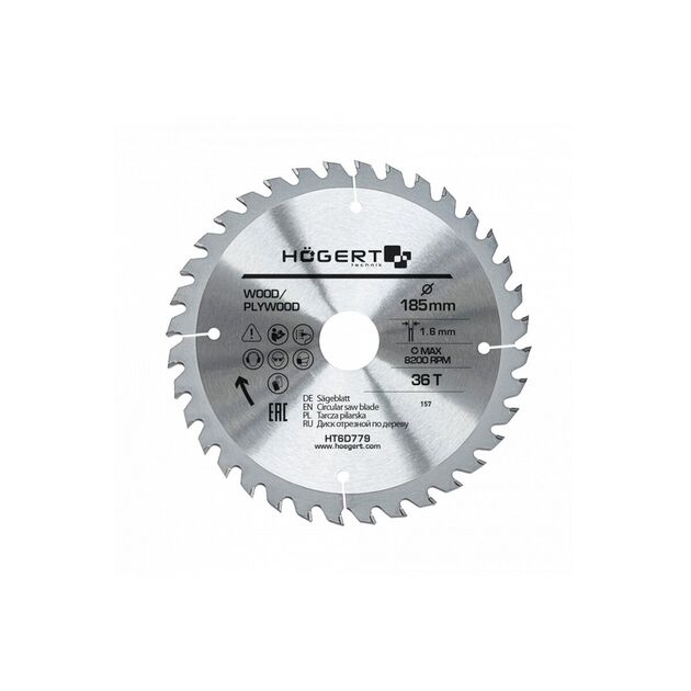 Диск пиляльний по дереву  185 (HT6D779), фото  | SNABZHENIE.com.ua