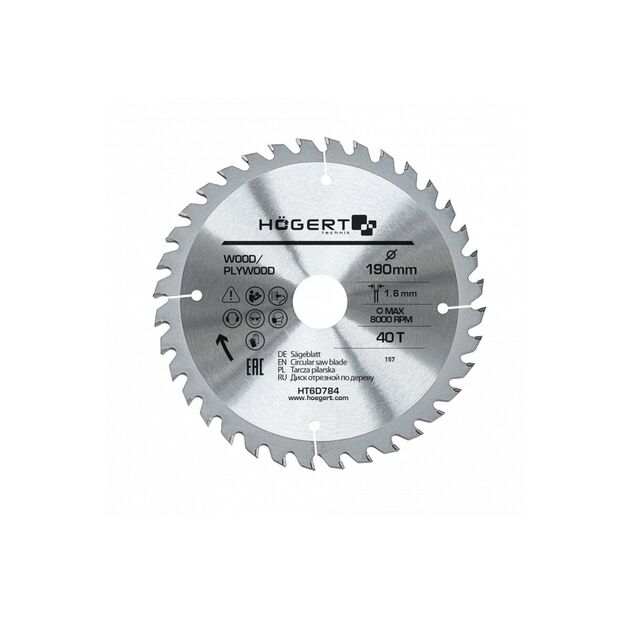 Диск пиляльний по дереву  190 (HT6D784), фото  | SNABZHENIE.com.ua