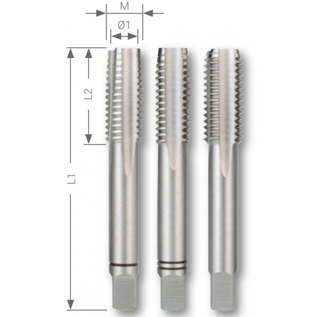 Мітчик ручний M Din 352 HSS-ліва різьба,  M8 x 1.25 (230 080 Li), фото  | SNABZHENIE.com.ua
