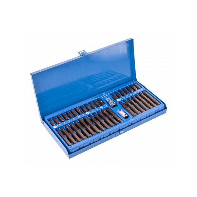 Набір біт S2, 40 шт. в металевому кейсі  HEX/TORX/SPLINE (HT1S405), фото  | SNABZHENIE.com.ua