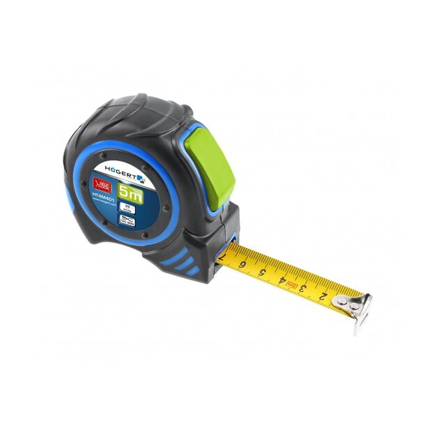 Рулетка нейлонова, з магнітом HOEGERT  5 (HT4M401), фото  | SNABZHENIE.com.ua