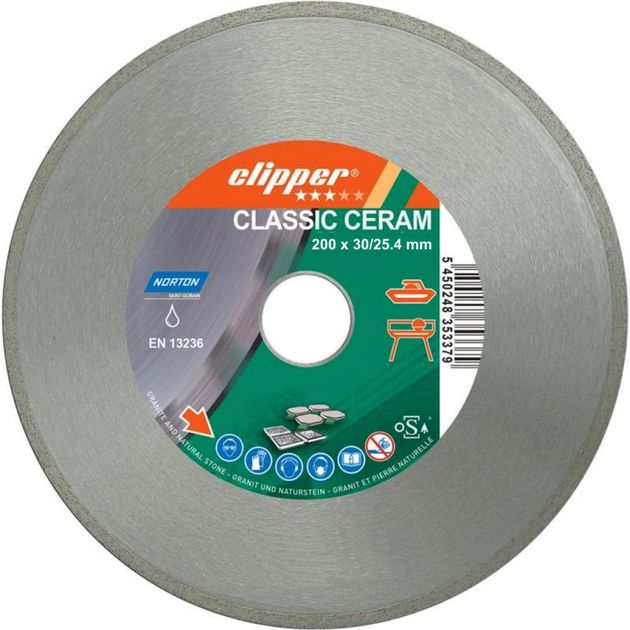 Диск алмазный NORTON CLIPPER CLA CERAM 200 x 30/25,4 мм, фото  | SNABZHENIE.com.ua