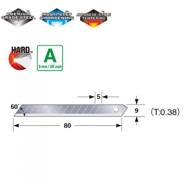 Сегментные лезвия 9мм TAJIMA Endura-Blade LCB30, 10 шт., фото  | SNABZHENIE.com.ua