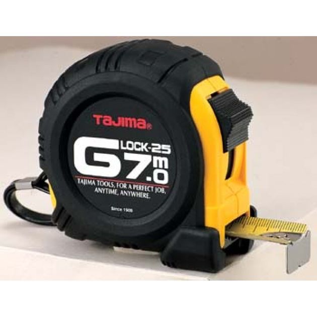 Рулетка ударопрочная TAJIMA G-LOCK, 7м*25мм (G5P70MY), фото  | SNABZHENIE.com.ua