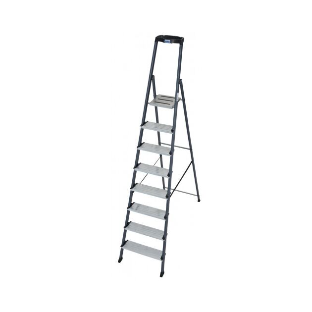 Стрем'янка алюмінієва анодоннова з органайзером, 8 сходинок  2.5 (126467), фото  | SNABZHENIE.com.ua
