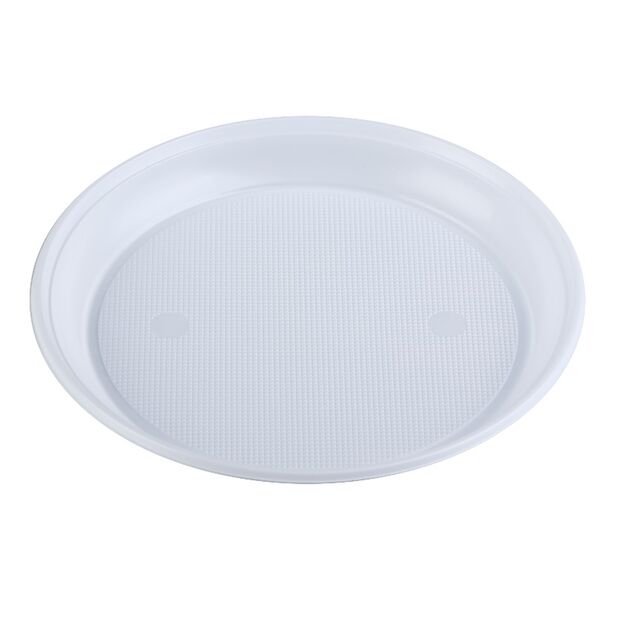 Тарілка десертна одноразова, d-165 мм, біла, 1-секц., 4 г, 100шт/уп  100 (20121921), фото  | SNABZHENIE.com.ua