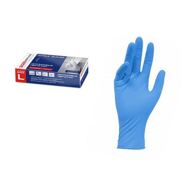 Рукавички нітрілові PRO Standart (100шт/уп)  10 (MS), фото  | SNABZHENIE.com.ua