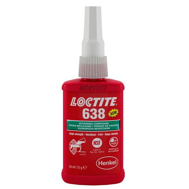 Loctite 638 фіксатор підшипників, втулок, зазор до 0.25 мм  Висока (Loctite 638), фото  | SNABZHENIE.com.ua