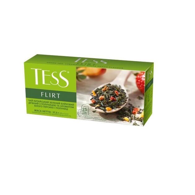 Чай зелений FLIRT 1.5г х 25, "Tess", пакет  25, фото  | SNABZHENIE.com.ua