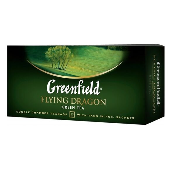 Чай "Greenfield" Flying Dragon 2гр.х25шт.х15п., пакет  25 (4823096801100), фото  | SNABZHENIE.com.ua