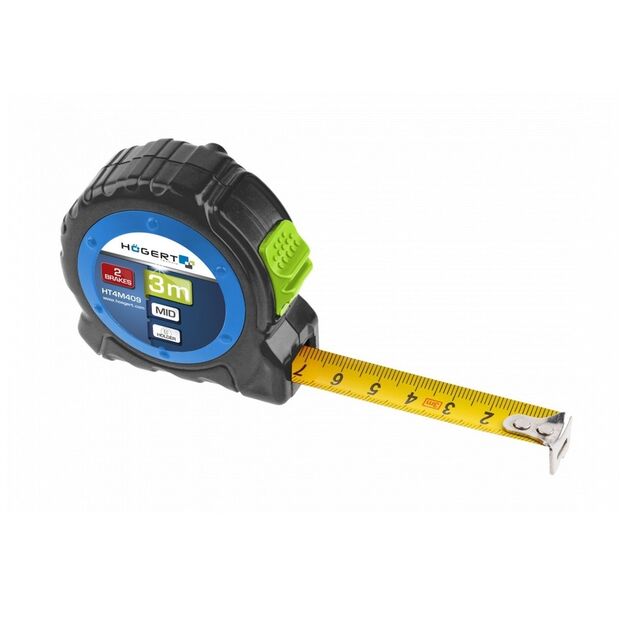 Рулетка сталева HOEGERT  3 (HT4M409), фото  | SNABZHENIE.com.ua