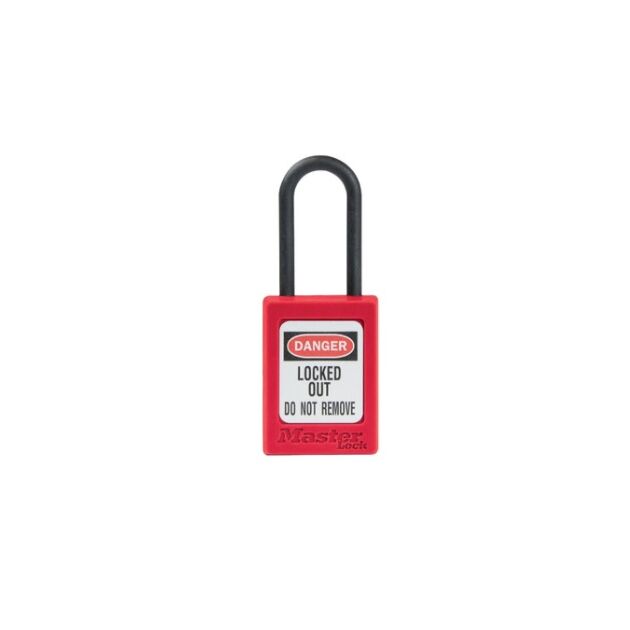 Замок навісний діелектричний із термопластику Zenex, червоний  4.76 мм (S32), фото  | SNABZHENIE.com.ua