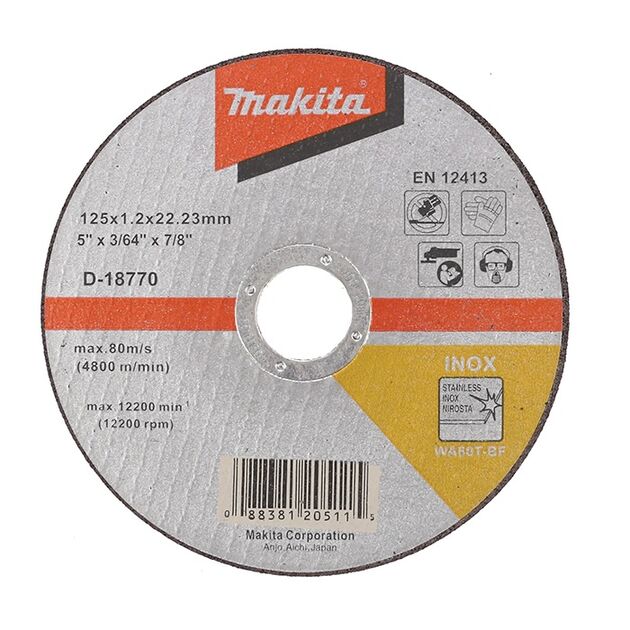 Тонкий відрізний диск 125х1,2 60Т, плаский  125 (D-18770), фото  | SNABZHENIE.com.ua