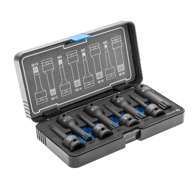 Набір ударних голівок торцевих  5 - 18 (HT6R006), фото  | SNABZHENIE.com.ua