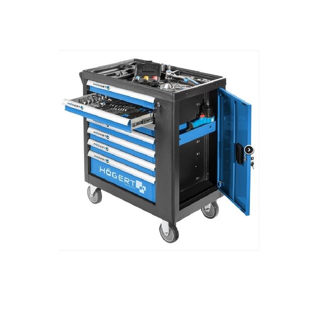 Візок інструментальний 7 ящиків, бічне відділення.  7 (HT7G049), фото  | SNABZHENIE.com.ua