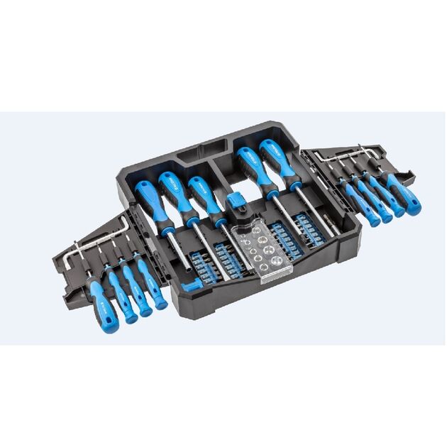 Набір викруток та біт, 63 пр.  SL/PH/PZ/TORX/HEX (HT1S105), фото  | SNABZHENIE.com.ua