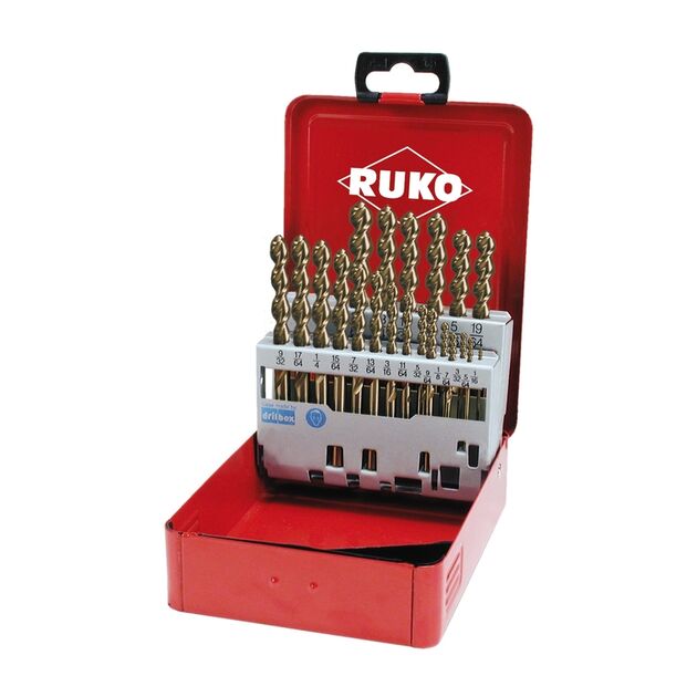 Набір спіральних свердел DIN 338 UTL 3000, HSSE-Co 5 дрібних розмірів в сталевому корпусі - 21 шт.  HSSE-Co 5 (229), фото  | SNABZHENIE.com.ua