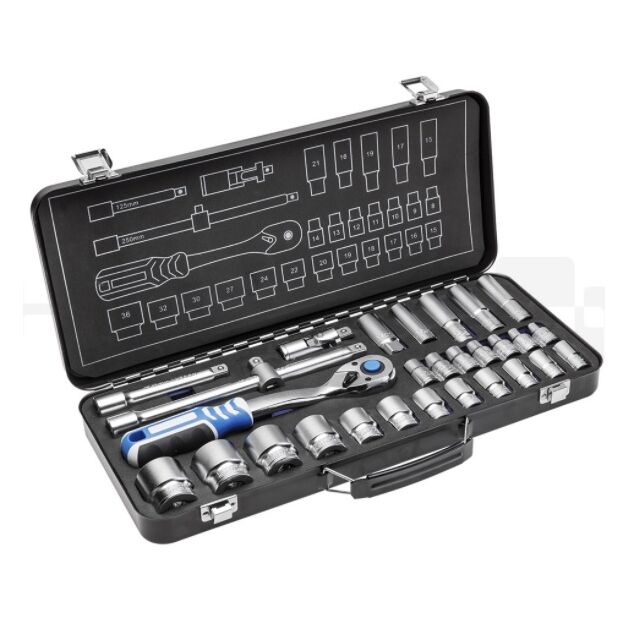 Набір головок торцевих з аксесуарами  29 (HT1R480), фото  | SNABZHENIE.com.ua