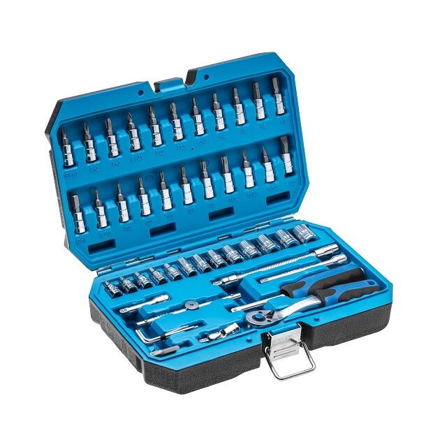 Набір торцевих голівок та аксесуарів 1/4" в пластиковому кейсі  46 (HT1R416), фото  | SNABZHENIE.com.ua