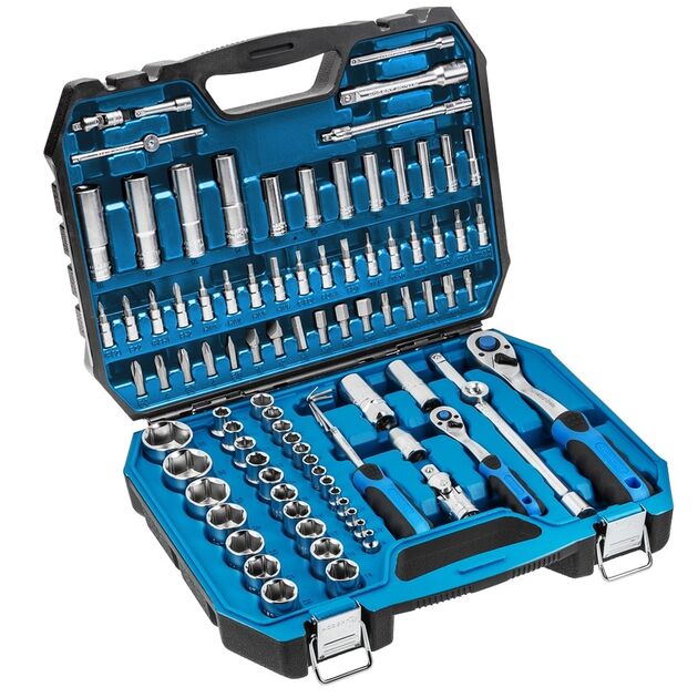 Набір торцевих голівок 1/2", 1/4" та аксесуарів в пластиковому кейсі  94 (HT1R426), фото  | SNABZHENIE.com.ua