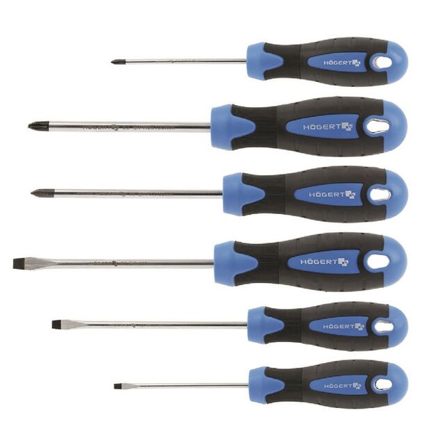 Набір викруток 6 шт., сталь S2  SL/PH (HT1S095), фото  | SNABZHENIE.com.ua