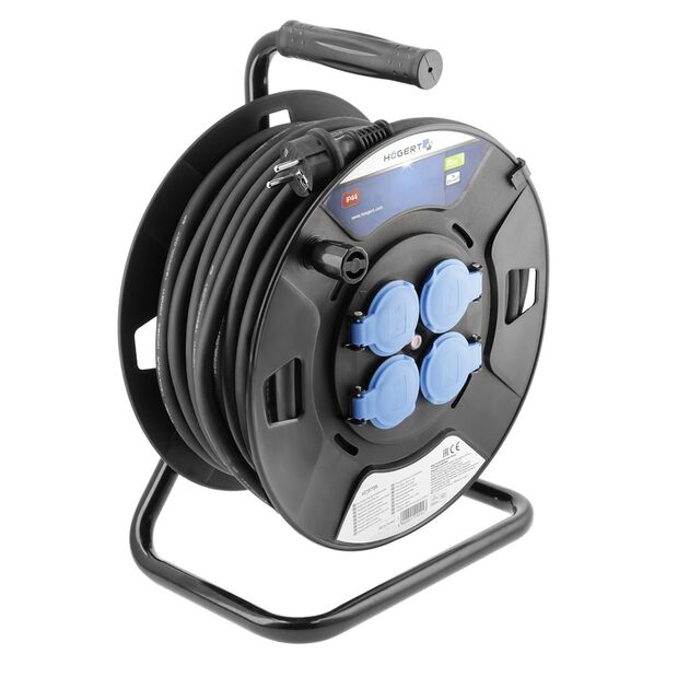 Подовжувач барабанний в гумовій ізоляції 30 м, перетин 3 x 2,5 мм  30 (HT1E735), фото  | SNABZHENIE.com.ua