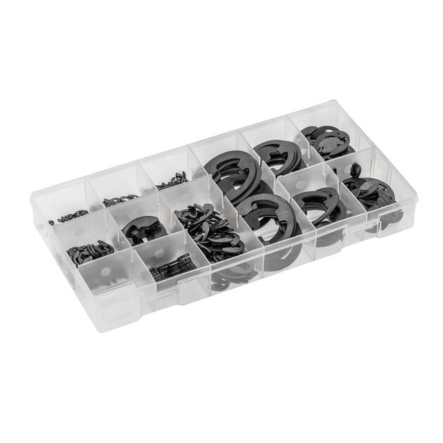 Набір стопорних Е-подібних кілець, 300 шт.  300 (HT8G515), фото  | SNABZHENIE.com.ua