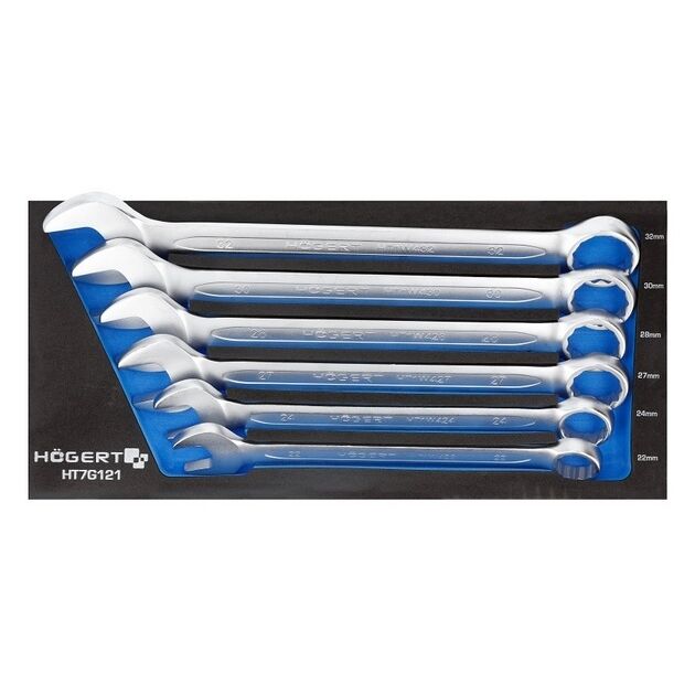 Набір ріжково - накидних ключів 6 шт., EVA  22-32 (HT7G121), фото  | SNABZHENIE.com.ua