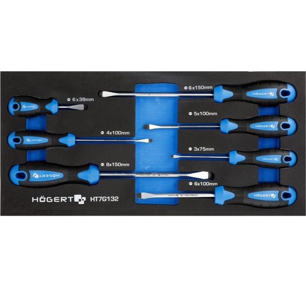 Набір викруток плоских , 7 шт. EVA  7 (HT7G132), фото  | SNABZHENIE.com.ua