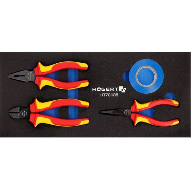 Набір діелектричних кліщів 1000V і Ізоляційнастрічка 4 шт., ложемент EVA  4 (HT7G138), фото  | SNABZHENIE.com.ua