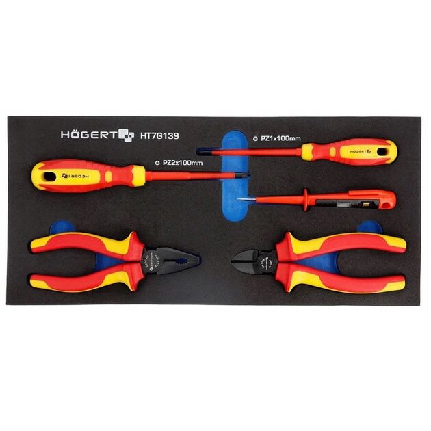 Набір ізольованих викруток і кліщів 5 шт. EVA  5 (HT7G139), фото  | SNABZHENIE.com.ua