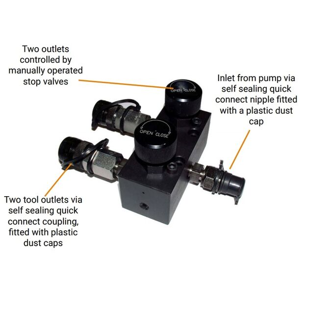 Маніфольд 2+1 порта 2-х вентильний   (BT-1571), фото  | SNABZHENIE.com.ua