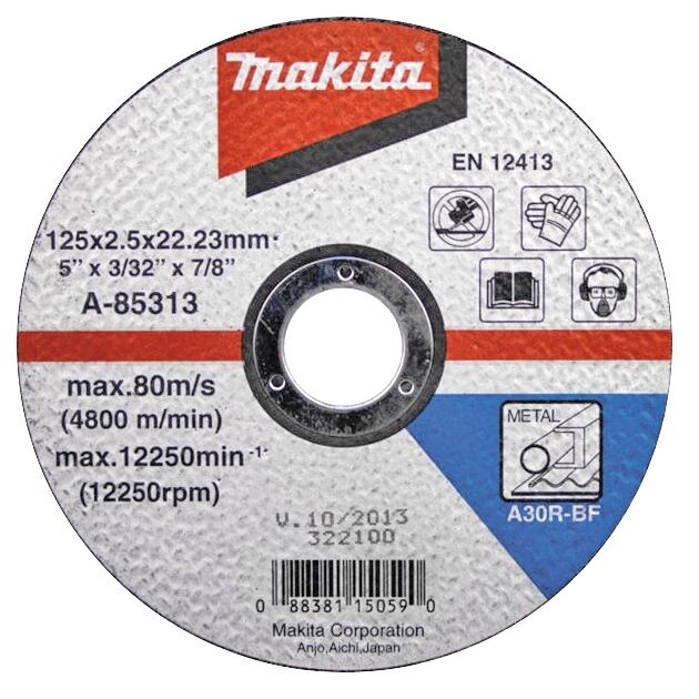 Відрізний диск по металу 125х2,5 30R, плаский  125 (A-85313), фото  | SNABZHENIE.com.ua
