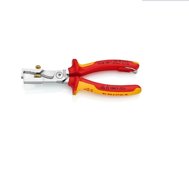 Кліщі для видалення ізоляції KNIPEX StriX 13 66 180 T BK, фото  | SNABZHENIE.com.ua