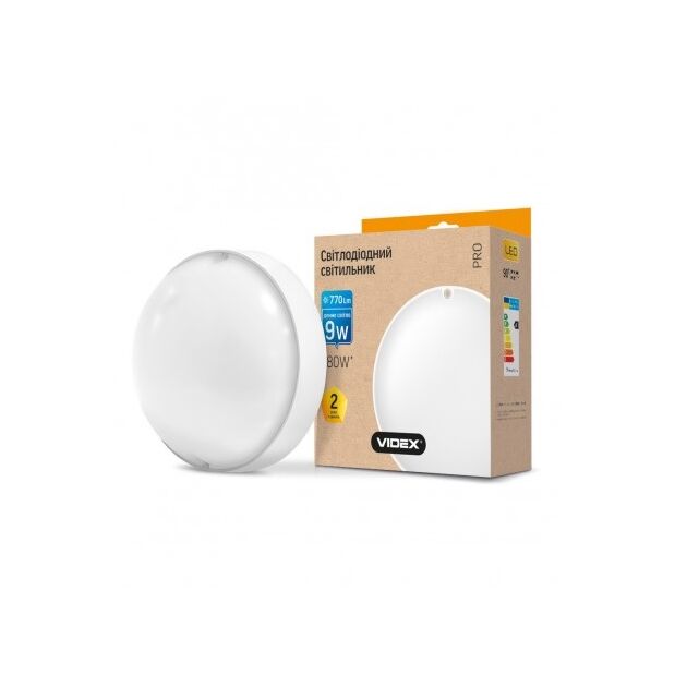 LED світильник (ЖКГ) круглий VIDEX 9W 5000K 220V білий  810 (VL-BHR-095PW), фото  | SNABZHENIE.com.ua