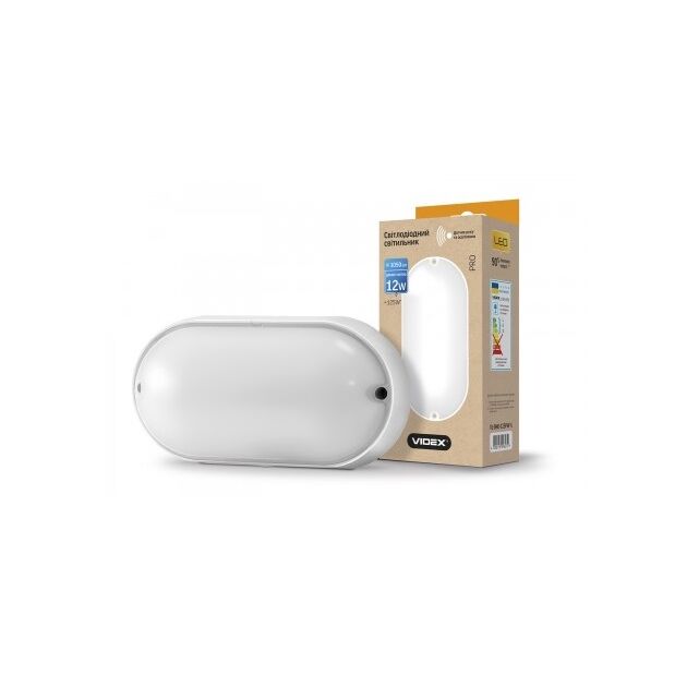 LED світильник (ЖКГ) овальний VIDEX 12W 5000K 220V білий сенсорний  12 (VL-BHO-125PW-S), фото  | SNABZHENIE.com.ua