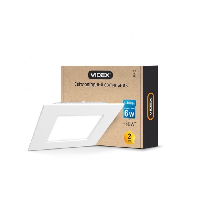 LED світильник вбудований квадрат VIDEX 6W 5000K 220V  6 (VL-DLS-065), фото  | SNABZHENIE.com.ua
