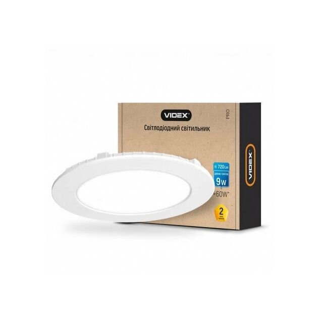 LED світильник вбудований круглий VIDEX 9W 5000K 220V  9 (VL-DLR-095), фото  | SNABZHENIE.com.ua