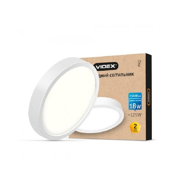 LED Світильник круглий накладної VIDEX 18W 5000K 220V  18 (VL-DLRS-185), фото  | SNABZHENIE.com.ua