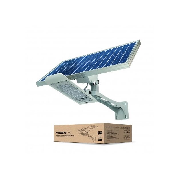LED ліхтар вуличний автономний VIDEX 30W 5000K  30 (VL-SL206-305-SO), фото  | SNABZHENIE.com.ua