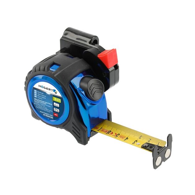Рулетка з магнітом, нейлонова, двустороння та з тримачем HOEGERT  5 (HT4M438), фото  | SNABZHENIE.com.ua
