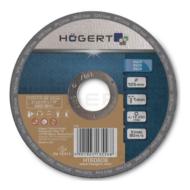 Диски відрізні по нержавіючої сталі (уп/25 шт)  115 (HT6D606), фото  | SNABZHENIE.com.ua