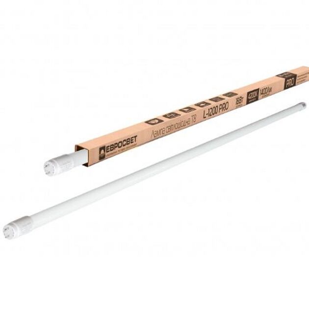 Лампа світлодіодна трубчаcта ЕВРОСВЕТ PRO 18Вт 4200K L-1200, T8, G13  18, фото  | SNABZHENIE.com.ua