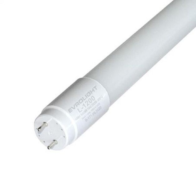 Лампа EVROLIGHT L-1200 1400лм 6400К 18Вт G13 T8 трубчаста світлодіодна LED  LED, фото  | SNABZHENIE.com.ua