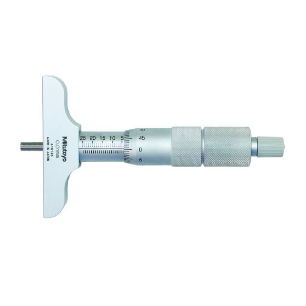 Depth Micrometer, Interchangeable Rods 0-25mm, 63mm Base  0 - 10 (Mitutoyo), фото  | SNABZHENIE.com.ua